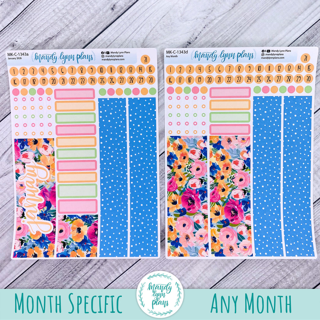 Monthly Kit || Hobonichi Cousin, Weeks, A6 || Ranunculus || 343