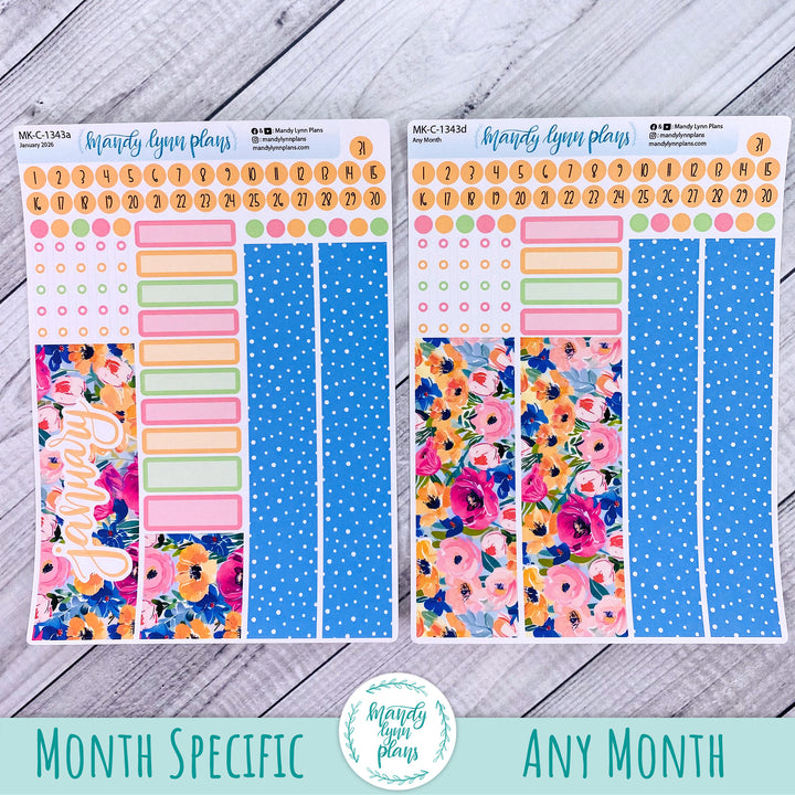 Monthly Kit || Hobonichi Cousin, Weeks, A6 || Ranunculus || 343