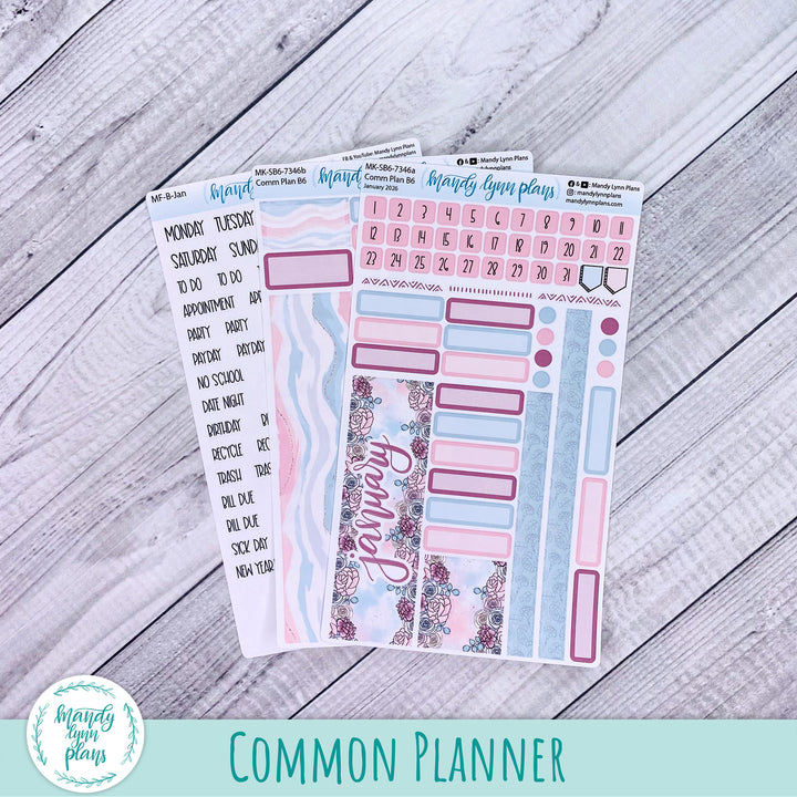 Monthly Kit || Sterling Ink A5, A5 Slim, B6, B6 Slim, N1, N2 Common Planner || Pretty Pastels|| 346