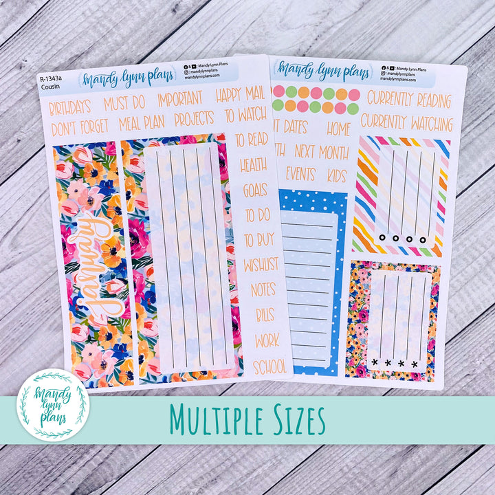 Dashboard Kit || Hobonichi, Common Planner, Wonderland 222, Plans by Just Scribble || Ranunculus || 343