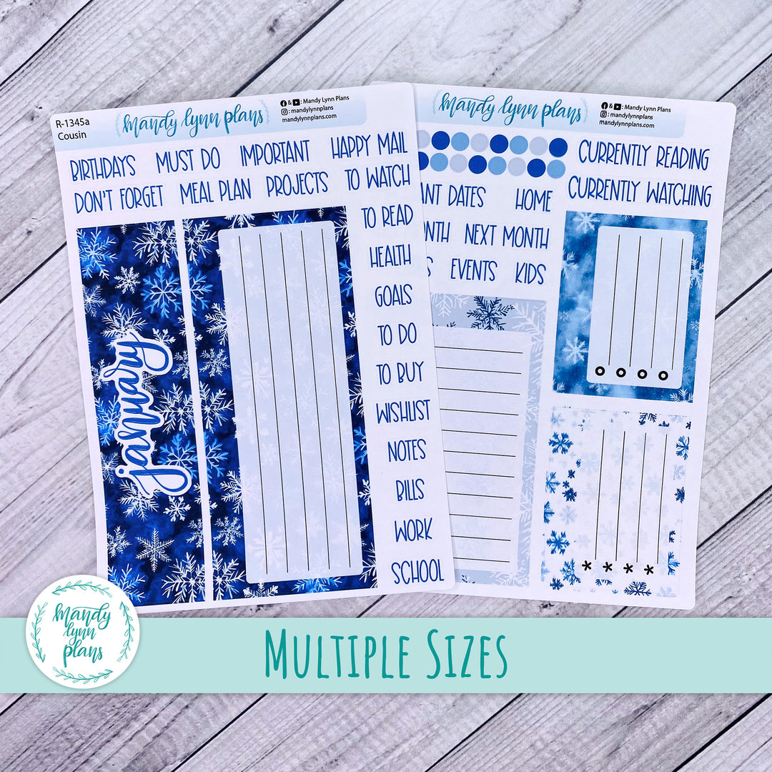 Dashboard Kit || Hobonichi, Common Planner, Wonderland 222, Plans by Just Scribble || Snowflakes || 345