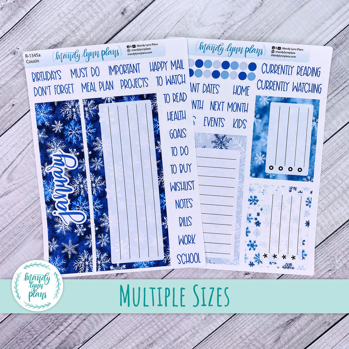 Dashboard Kit || Hobonichi, Common Planner, Wonderland 222, Plans by Just Scribble || Snowflakes || 345