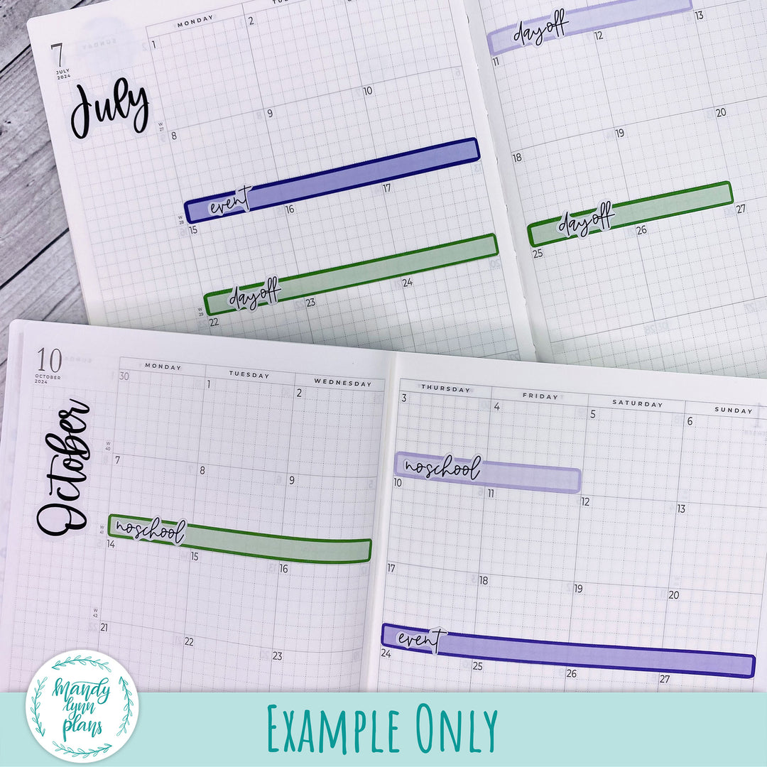 Multi-Day Labels || A5 & B6 Common Planner