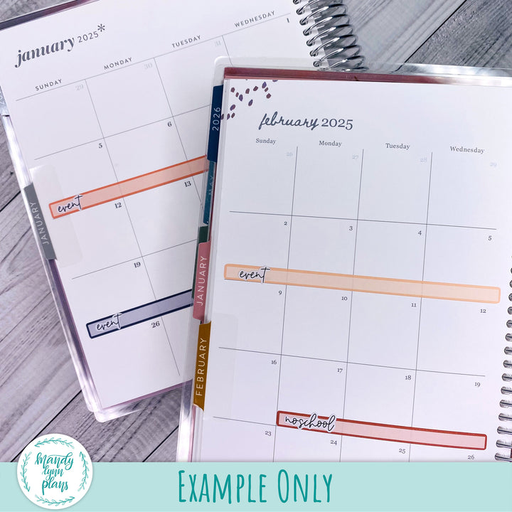 Multi-Day Labels || EC A5 and 7x9 Spiral Bound