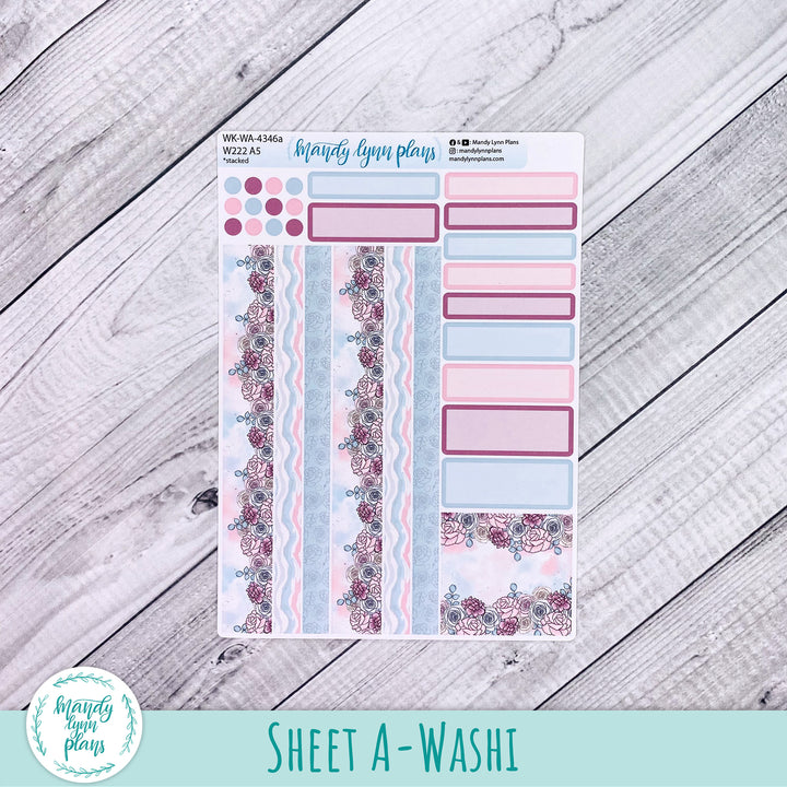 Weekly Kit || Wonderland 222 A5, B6, A6 || Stacked, Unstacked, Horizontal || Pretty Pastels || 346