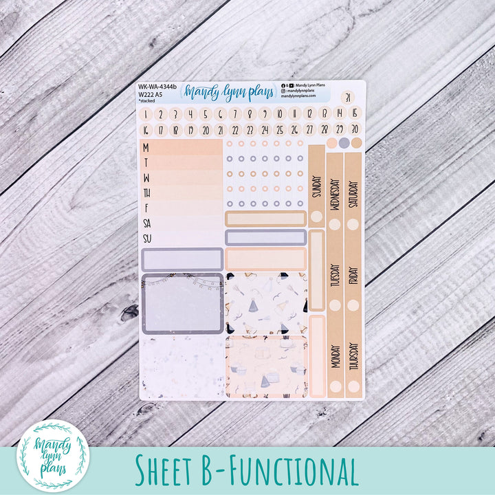 Weekly Kit || Wonderland 222 A5, B6, A6 || Stacked, Unstacked, Horizontal || Time to Party || 344