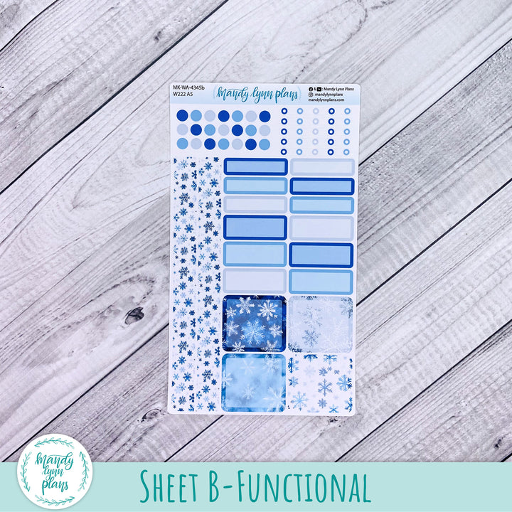 Monthly Kit || Wonderland 222 A5, B6, A6 || Snowflakes || 345