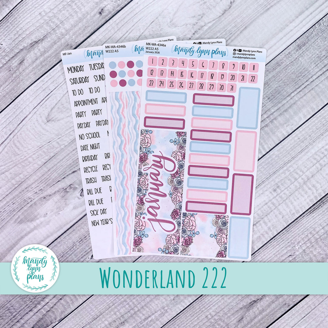 Monthly Kit || Wonderland 222 A5, B6, A6 || Pretty Pastels || 346