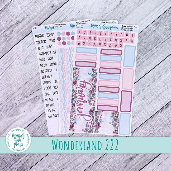 Monthly Kit || Wonderland 222 A5, B6, A6 || Pretty Pastels || 346