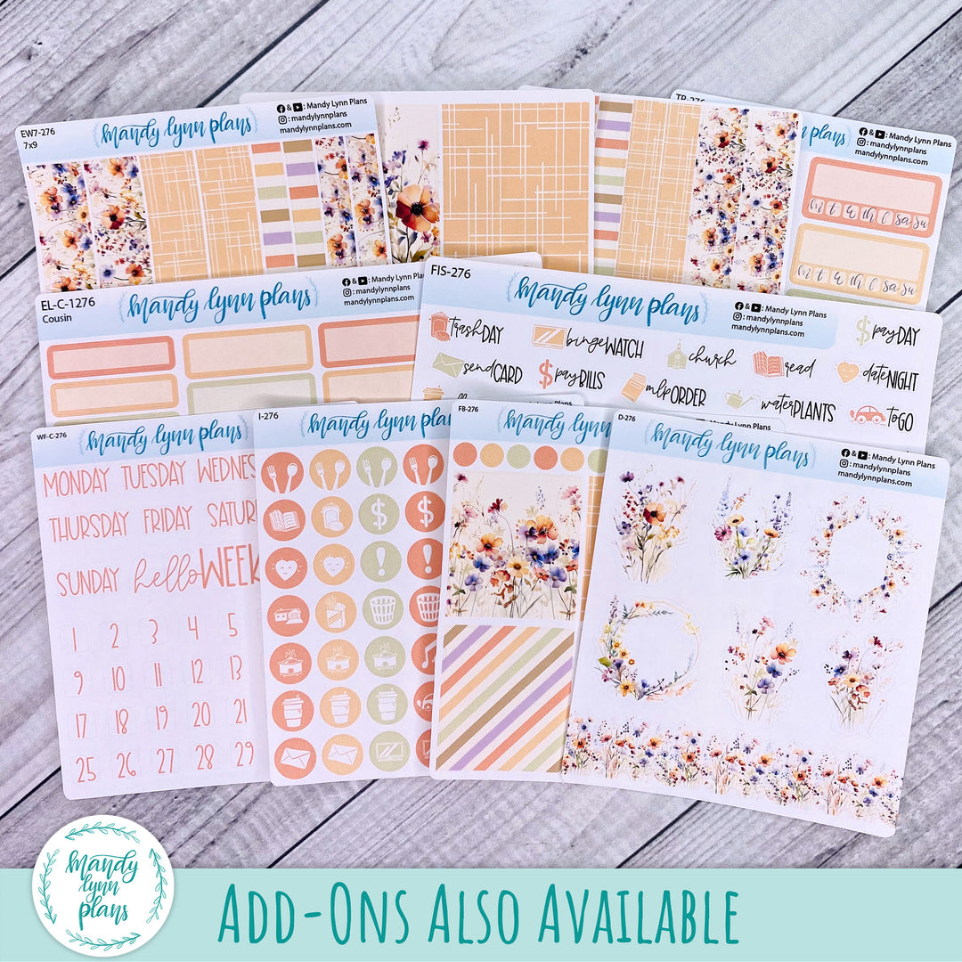 Any Month Hobonichi Weeks Monthly Kit || Rustic Wildflowers || MK-W-2276