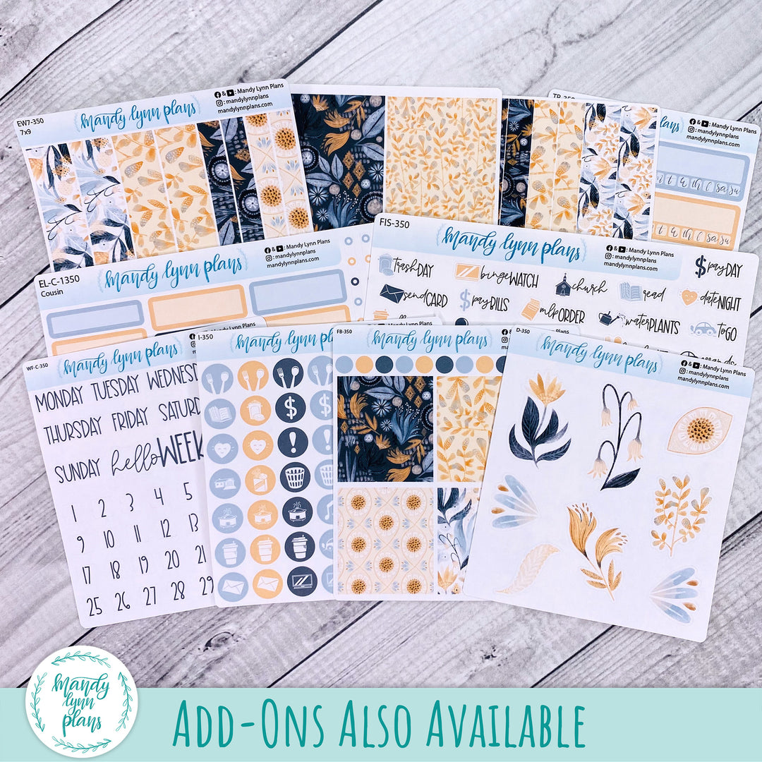 Weekly Kit || Wonderland 222 A5, B6, A6 || Stacked, Unstacked, Horizontal || Watercolor Floral || 350