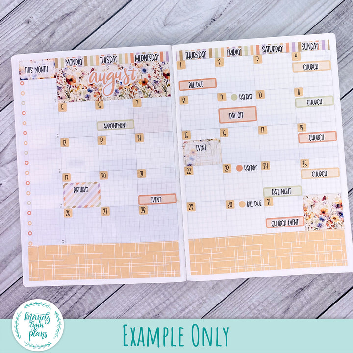 August 2024 Common Planner Monthly Kit || Flamingos || 275