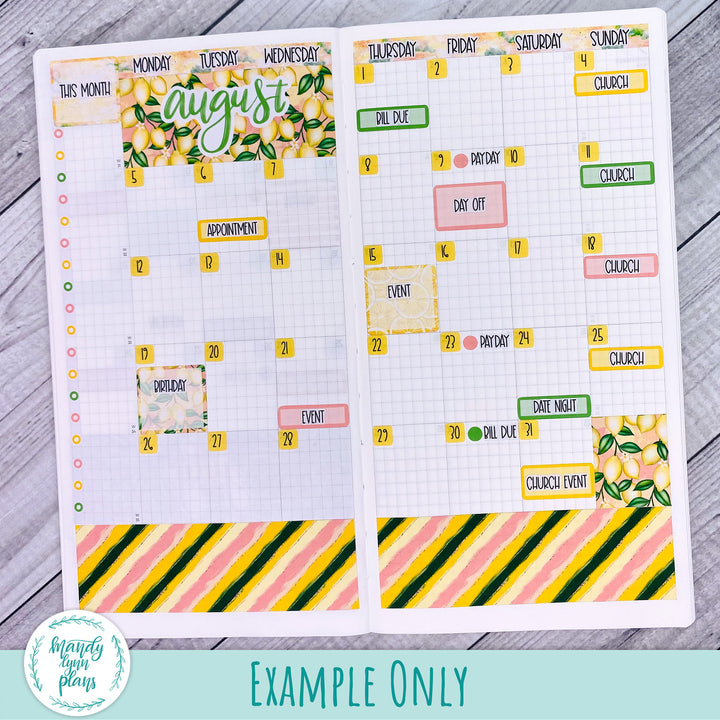 August 2024 Common Planner Monthly Kit || Flamingos || 275