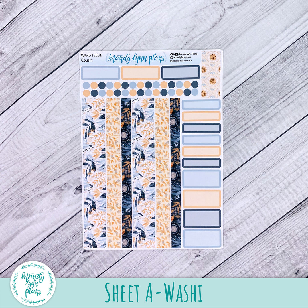 Weekly Kit || Hobonichi Cousin and Weeks || Watercolor Floral || 350