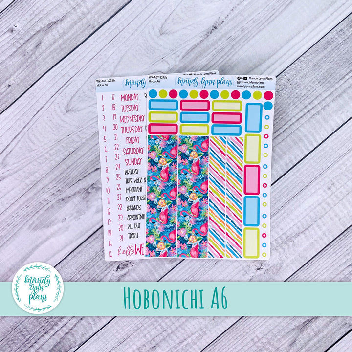 Hobonichi A6 Weekly Kit || Flamingos || WK-A6T-3275