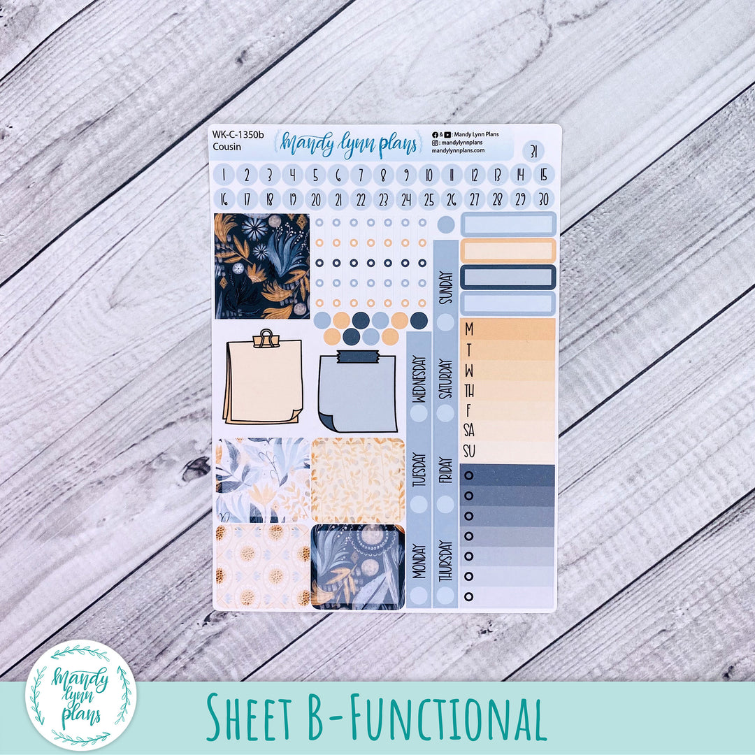 Weekly Kit || Hobonichi Cousin and Weeks || Watercolor Floral || 350