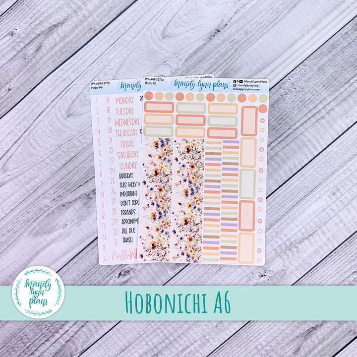 Hobonichi A6 Weekly Kit || Rustic Wildflowers || WK-A6T-3276