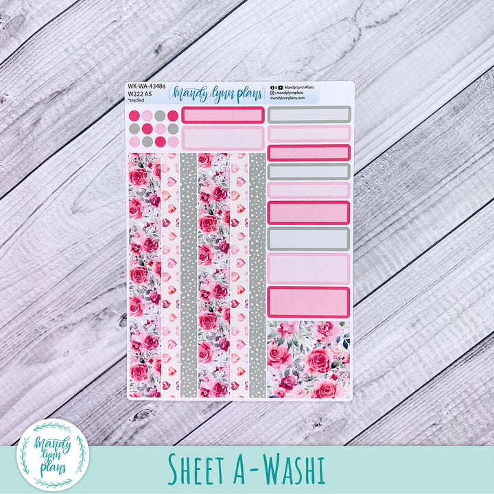 Weekly Kit || Wonderland 222 A5, B6, A6 || Stacked, Unstacked, Horizontal || Fall in Love || 348