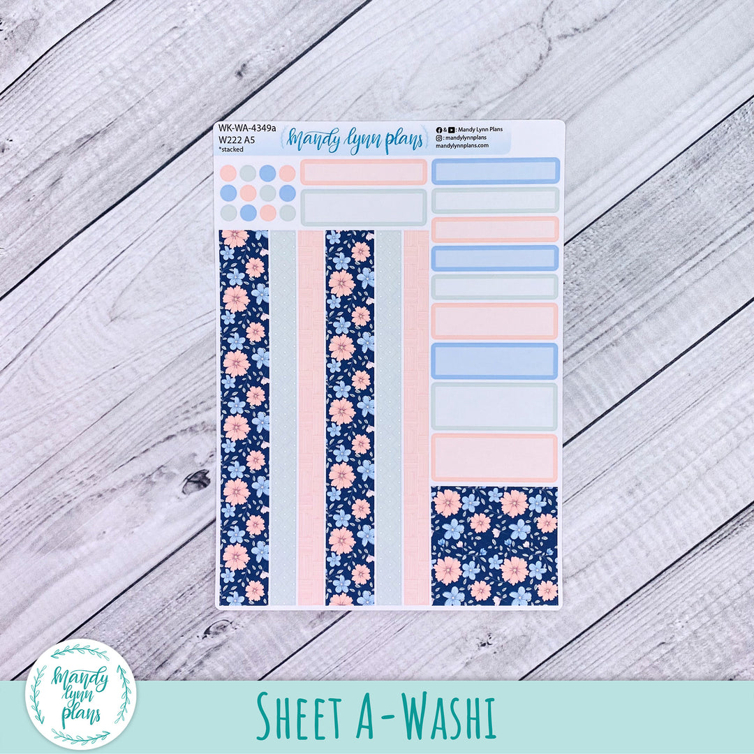 Weekly Kit || Wonderland 222 A5, B6, A6 || Stacked, Unstacked, Horizontal || Spring Bloom || 349