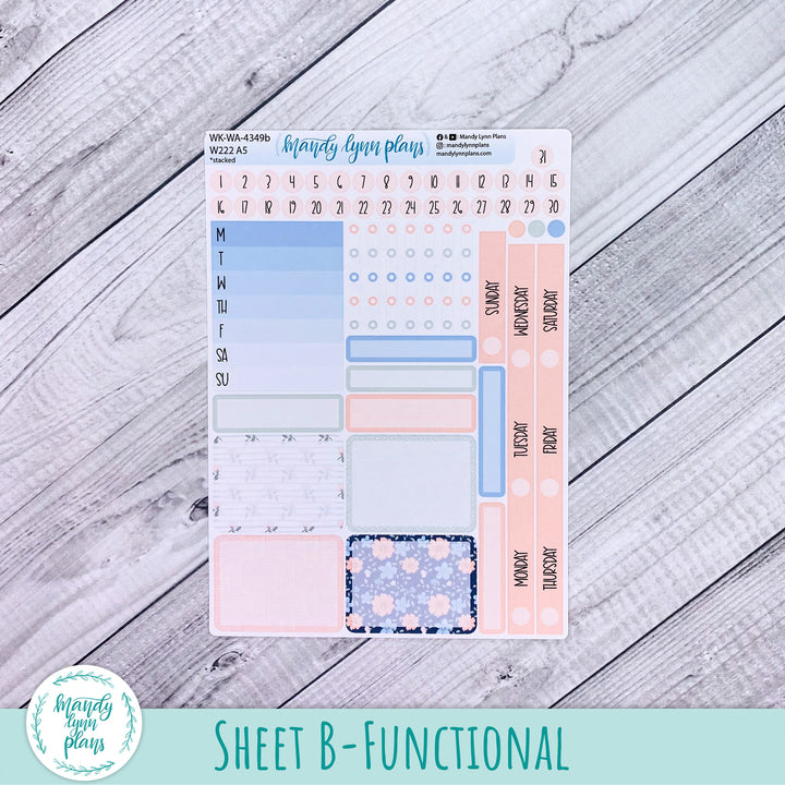 Weekly Kit || Wonderland 222 A5, B6, A6 || Stacked, Unstacked, Horizontal || Spring Bloom || 349