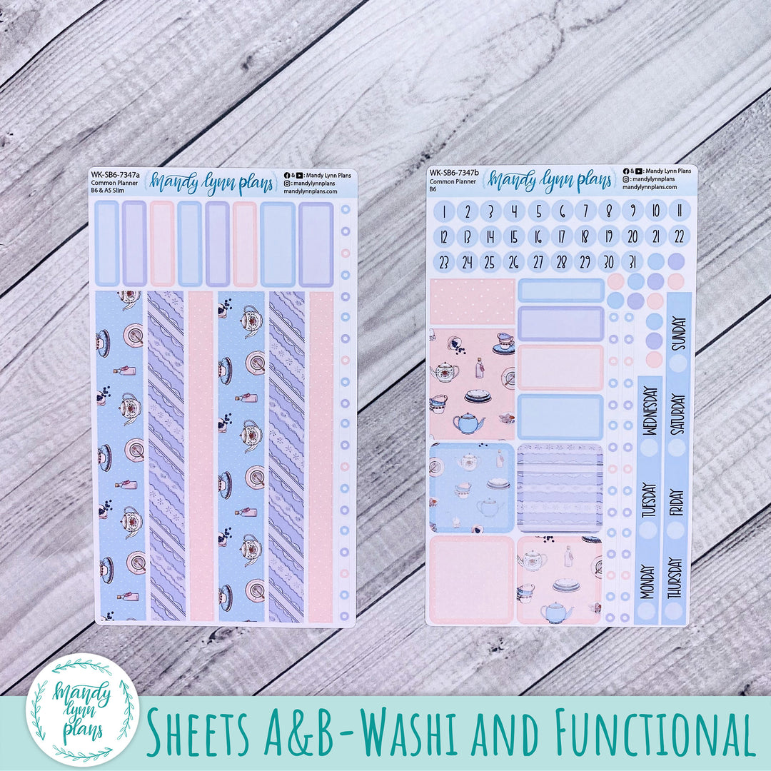 Weekly Kit || Sterling Ink Common Planners || Tea Party || 347