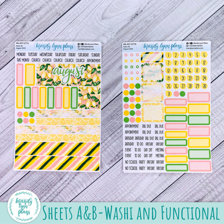 Hobonichi A6 August 2024 Monthly Kit || Lemons || MK-A6T-3277