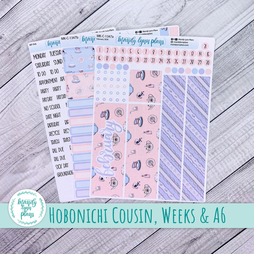 Monthly Kit || Hobonichi Cousin, Weeks, A6 || Tea Party || 347