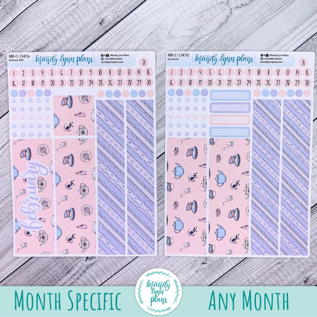 Monthly Kit || Hobonichi Cousin, Weeks, A6 || Tea Party || 347