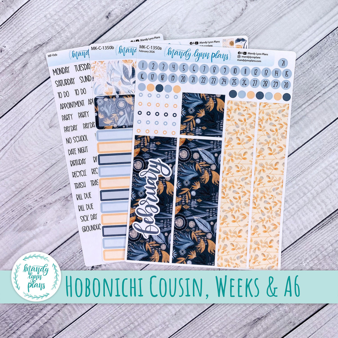 Monthly Kit || Hobonichi Cousin, Weeks, A6 || Watercolor Floral || 350