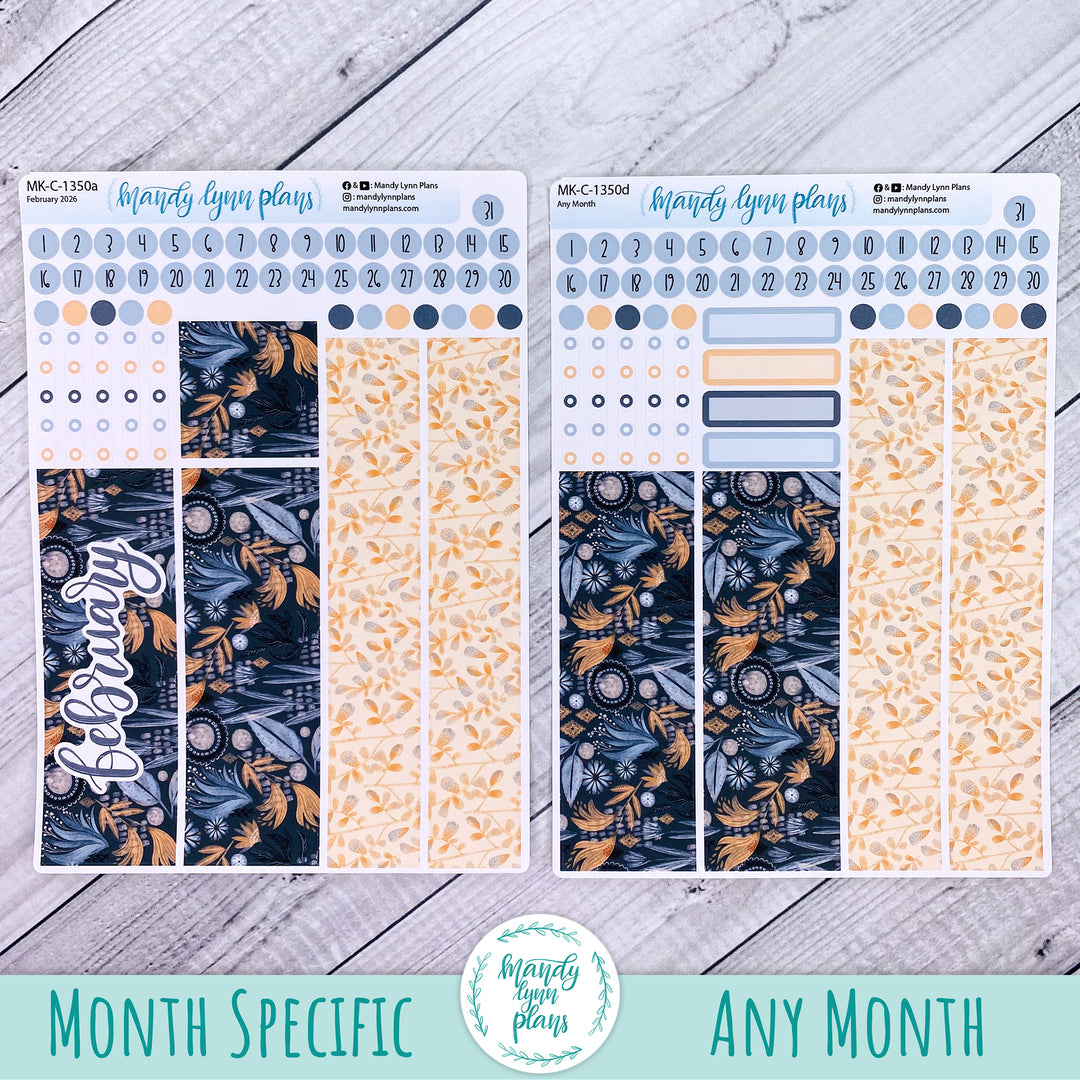 Monthly Kit || Hobonichi Cousin, Weeks, A6 || Watercolor Floral || 350