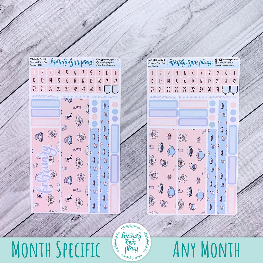 Monthly Kit || Sterling Ink A5, A5 Slim, B6, B6 Slim, N1, N2 Common Planner || Tea Party || 347