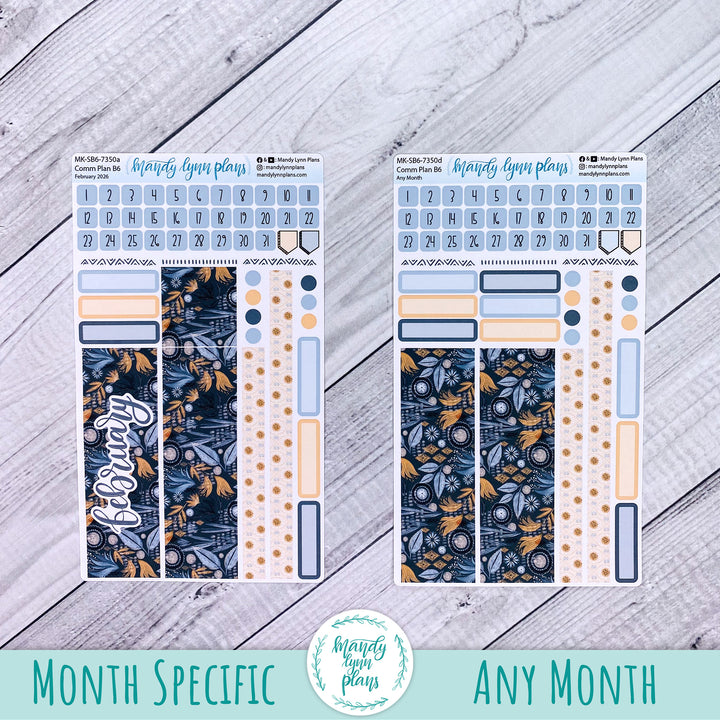 Monthly Kit || Sterling Ink A5, A5 Slim, B6, B6 Slim, N1, N2 Common Planner || Watercolor Floral || 350