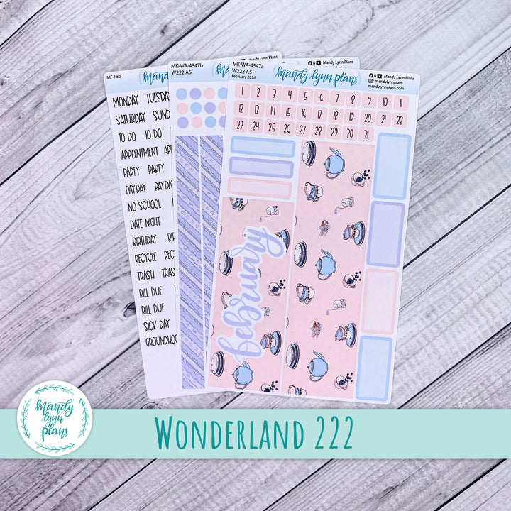 Monthly Kit || Wonderland 222 A5, B6, A6 || Tea Party || 347