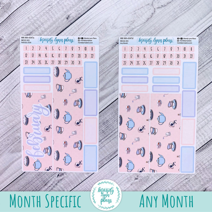 Monthly Kit || Wonderland 222 A5, B6, A6 || Tea Party || 347
