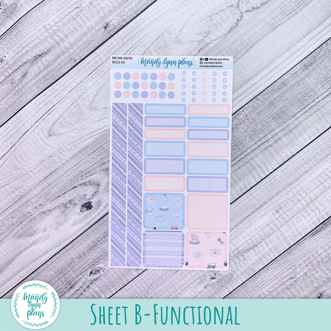 Monthly Kit || Wonderland 222 A5, B6, A6 || Tea Party || 347