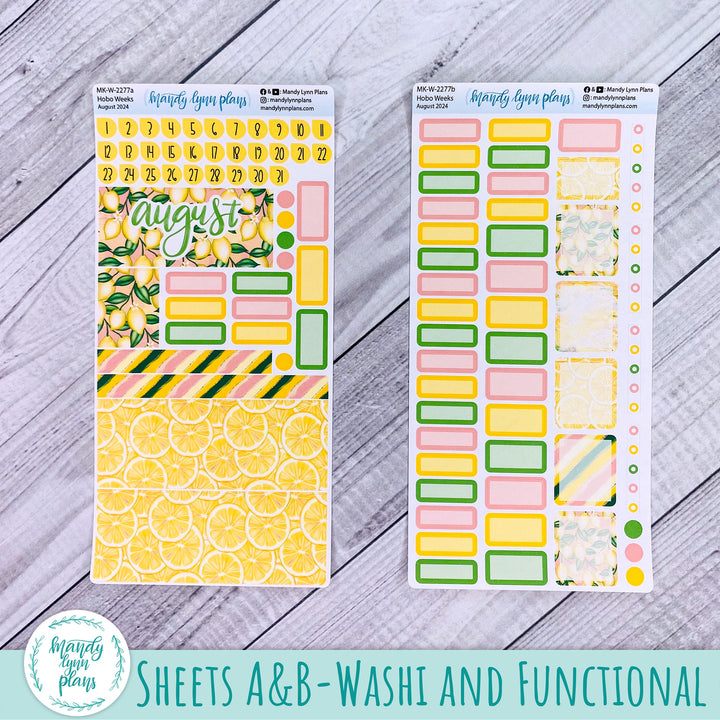 Hobonichi Weeks August 2024 Monthly Kit || Lemons || MK-W-2277