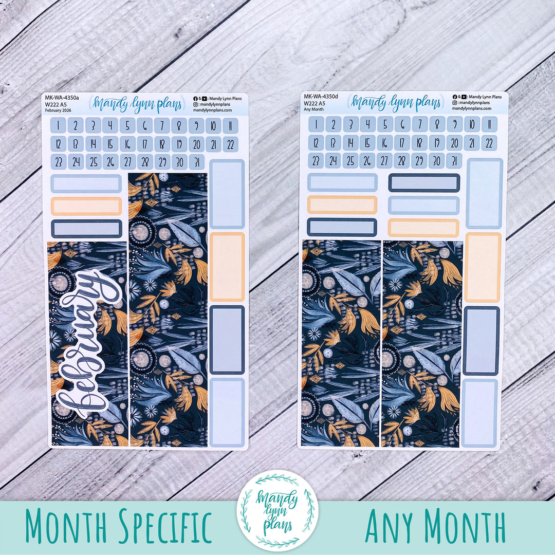 Monthly Kit || Wonderland 222 A5, B6, A6 || Watercolor Floral || 350