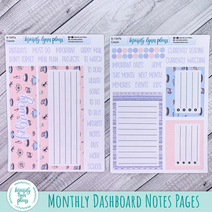 Dashboard Kit || Hobonichi, Common Planner, Wonderland 222, Plans by Just Scribble || Tea Party || 347