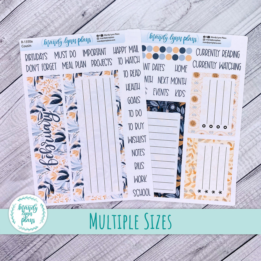 Dashboard Kit || Hobonichi, Common Planner, Wonderland 222, Plans by Just Scribble || Watercolor Floral || 350