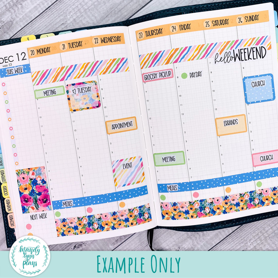 Weekly Kit || A5, B6, A6 Plans by Just Scribble || Pretty Pastels || 346