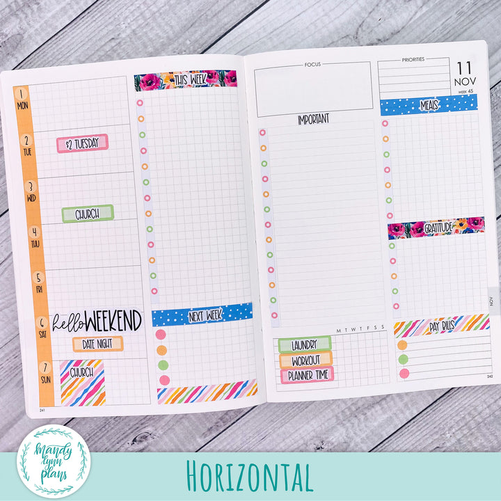 Weekly Kit || A5, B6, A6 Plans by Just Scribble || Pretty Pastels || 346