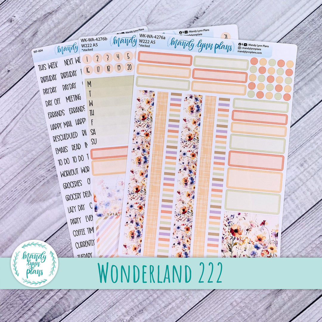 2024  Wonderland 222 Weekly Kit || Rustic Wildflowers || 276