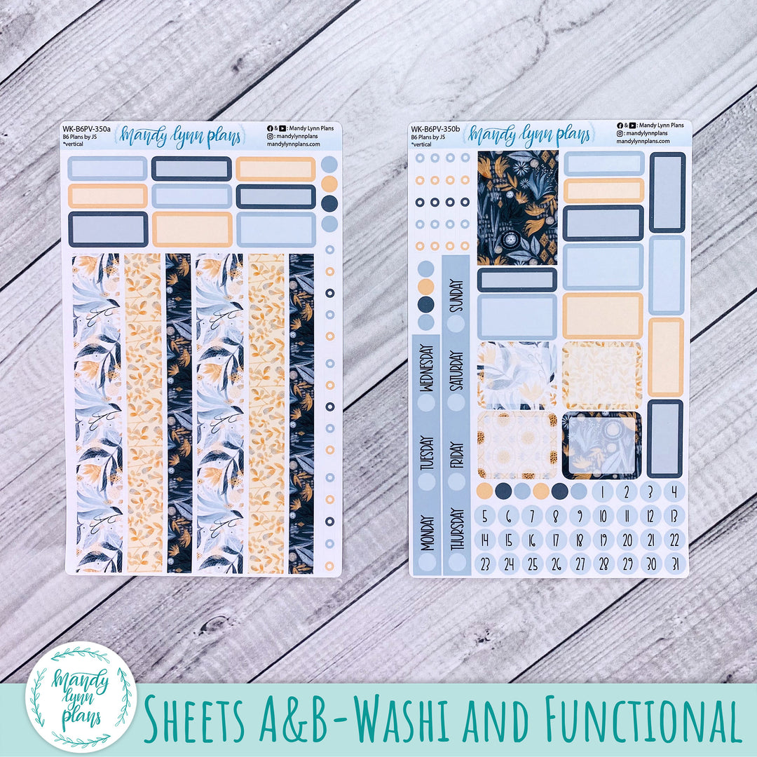 Weekly Kit || A5, B6, A6 Plans by Just Scribble || Watercolor Floral || 350