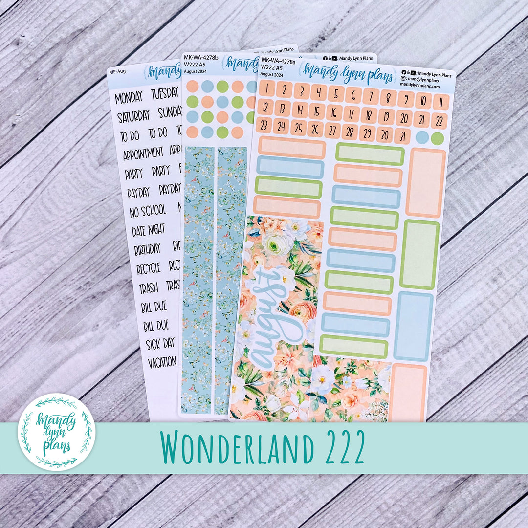 Wonderland 222 August 2024 Monthly Kit || White and Peach Floral || 278