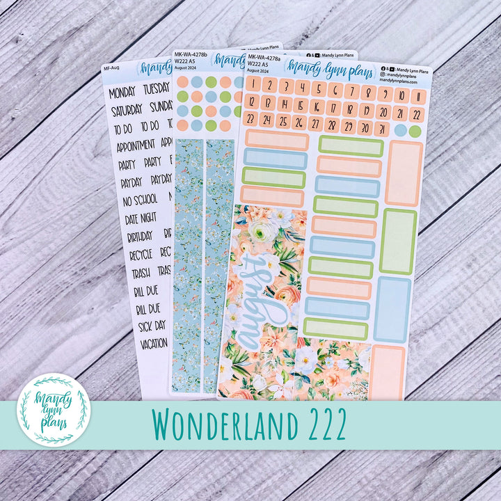 Wonderland 222 August 2024 Monthly Kit || White and Peach Floral || 278