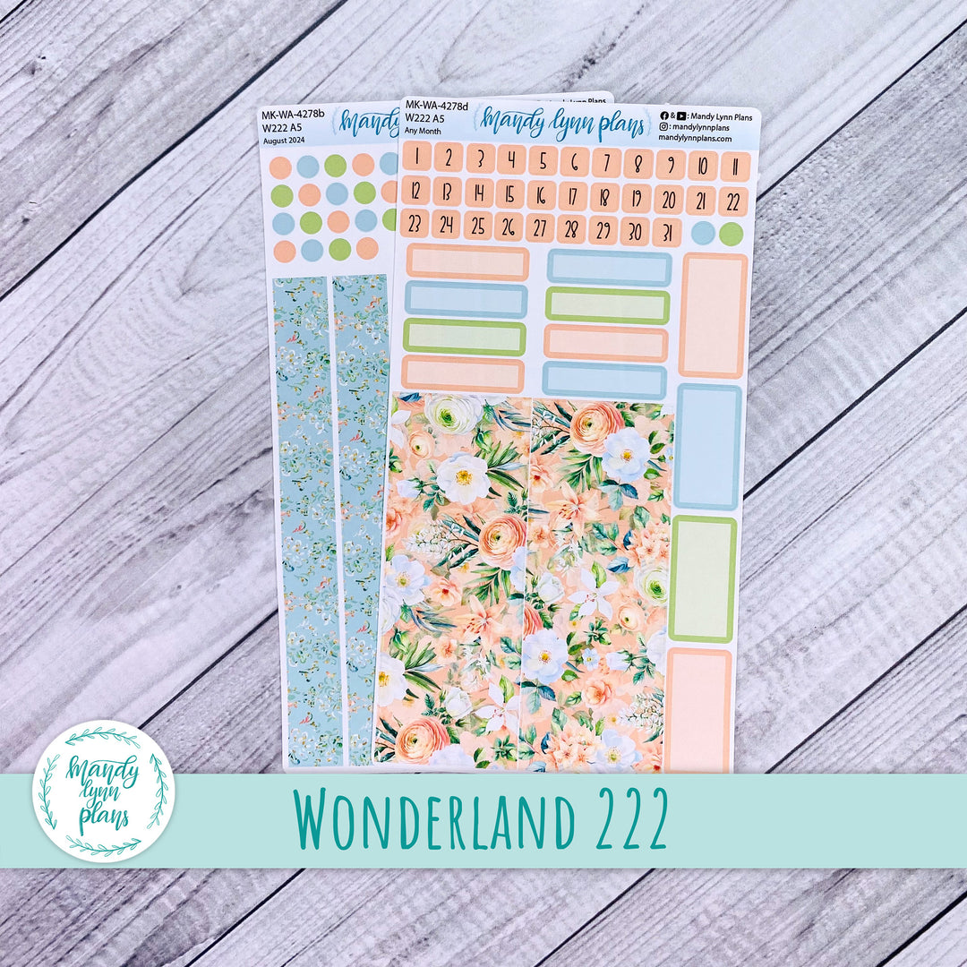 Any Month Wonderland 222 Monthly Kit || White and Peach Floral || 278