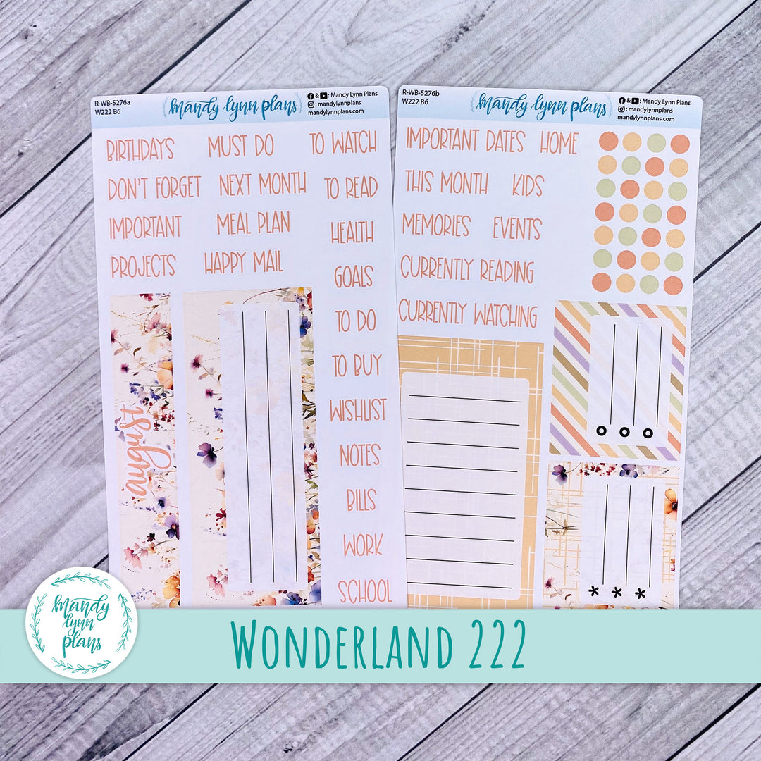 August Wonderland 222 Dashboard || Rustic Wildflowers || 276