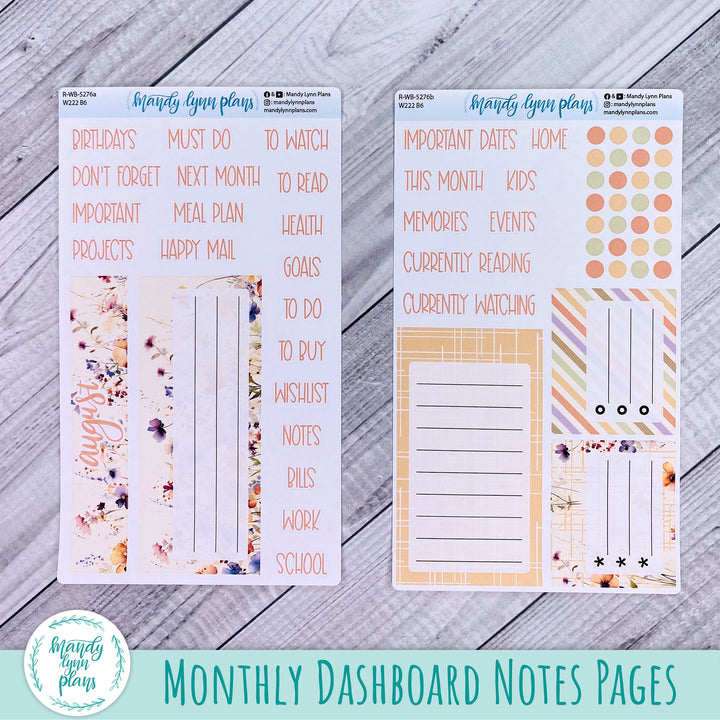 August Wonderland 222 Dashboard || Rustic Wildflowers || 276