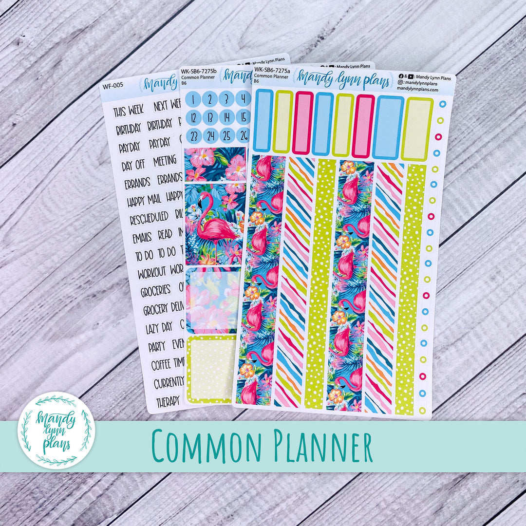 A5, B6, N1 & N2 Common Planner Weekly Kit || Flamingos || 275