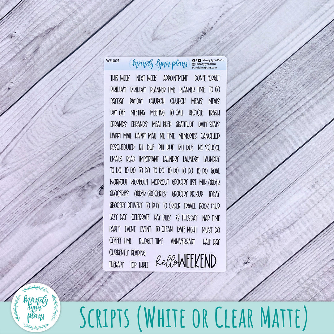 A5, B6, N1 & N2 Common Planner Weekly Kit || Winter Wonderland || 291